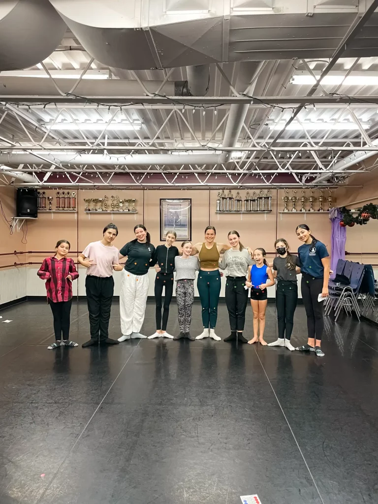 Group of students at a dance workshop