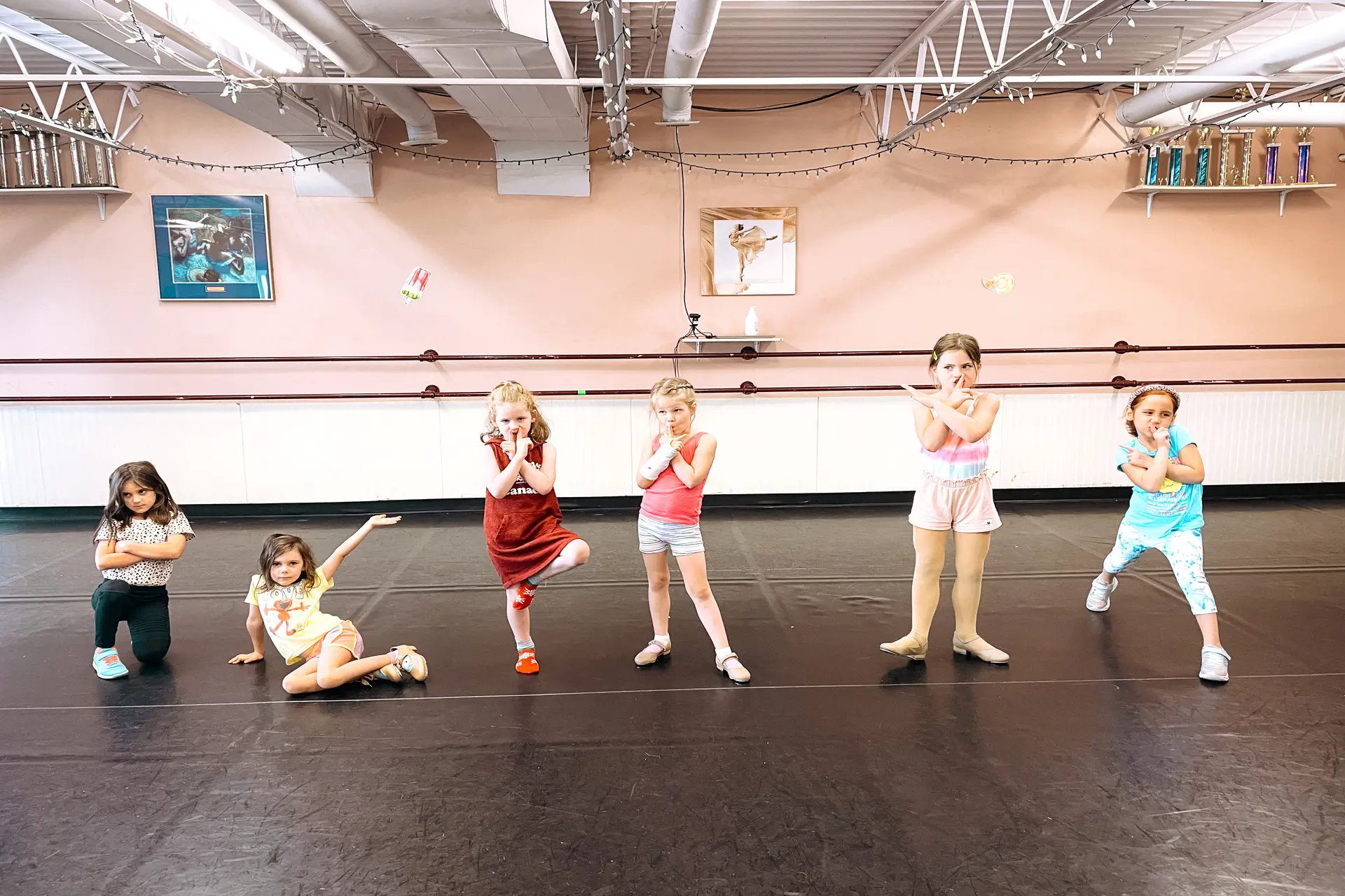 Kids in a dance summer camp