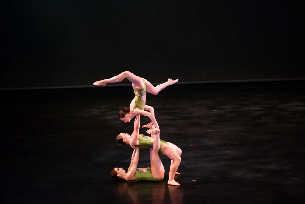 Acro dance recital performance