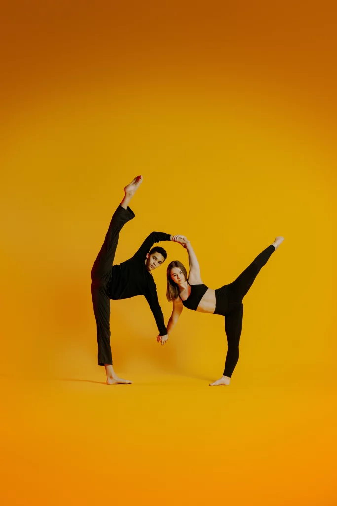 Orleans Dancers Stretching In Class